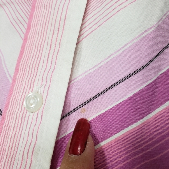 Lane Bryant colorful striped button down 18/20 - Picture 3 of 8